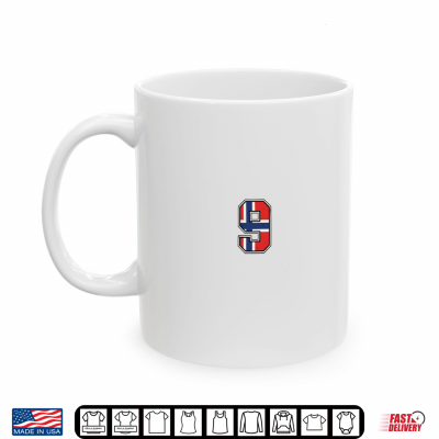 Mug Norway Flag Vintage Number 9 Shirt