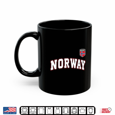 Mug Norway with Norwegian Flag Colors Men Women Kids Shirt