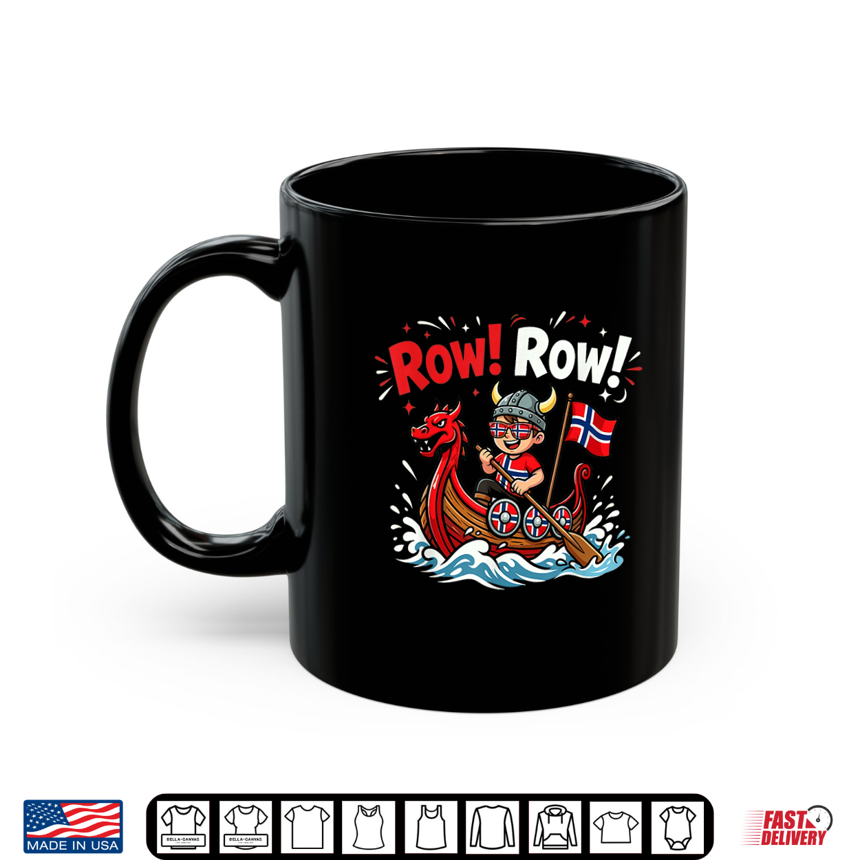 Norwegian Viking Boy Row Boat Norway Flag Norse Heritage Art Shirt Norwegian Viking Boy Row Boat Norway Flag Norse Heritage Art Shirt