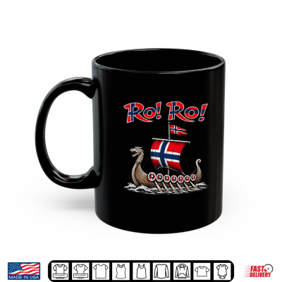 Mug Norwegian Viking Ship Norway Flag Row Scandinavian Culture Shirt
