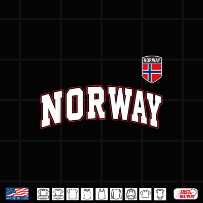 Design Norway with Norwegian Flag Colors Men Women Kids Shirt