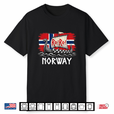 Row Norwegian Viking Ship Norway Flag Culture Row Country Shirt