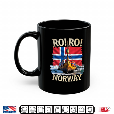Mug Norwegian Viking Ship Norway Flag Scandinavian Souvenir Shirt