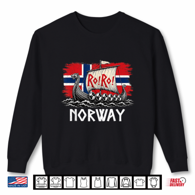Sweatshirt Row Norwegian Viking Ship Norway Flag Culture Row Country Shirt