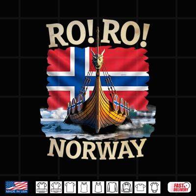 Design Norwegian Viking Ship Norway Flag Scandinavian Souvenir Shirt