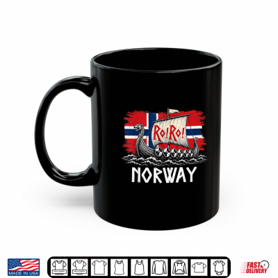 Mug Row Norwegian Viking Ship Norway Flag Culture Row Country Shirt