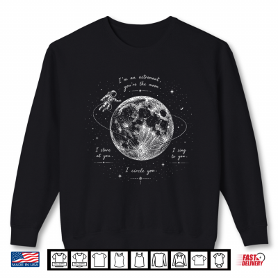 Sweatshirt Vintage Astronaut Moon Orbiter Inspired Folk Men Women Shirt