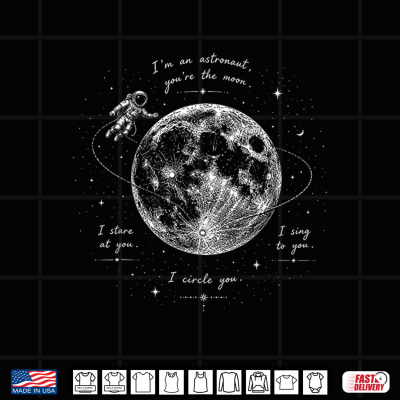 Design Vintage Astronaut Moon Orbiter Inspired Folk Men Women Shirt