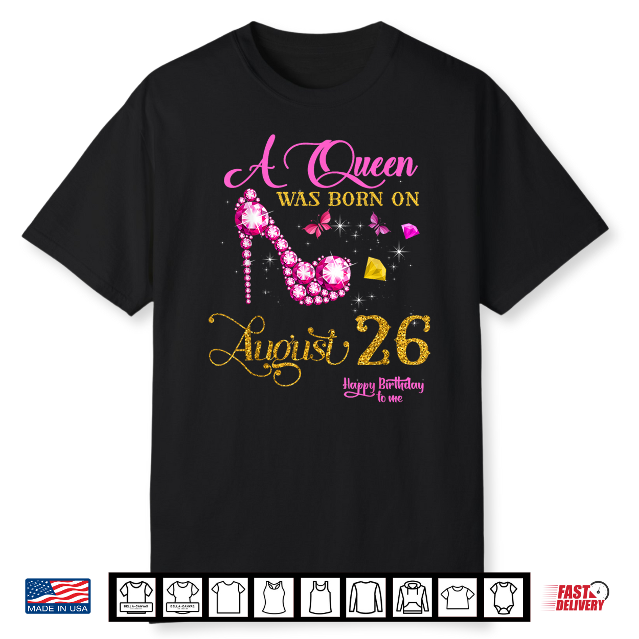A Queen Was Born On August 26 26Th August Birthday Shirt A Queen Was Born On August 26 26Th August Birthday Shirt
