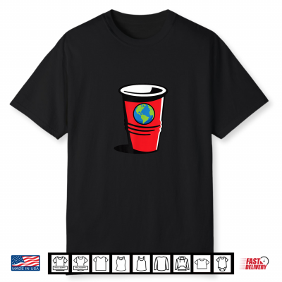 Football Fan World Match Funny Satire Red Cup With World Art Shirt