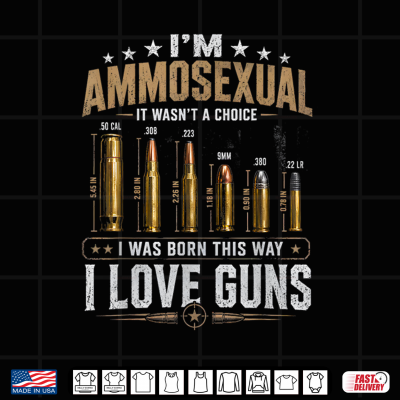Design Im Ammosexual Guns Enthusiast Patriotic American Shirt