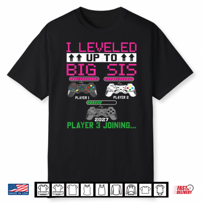 Leveled Up To Big Sister Again 2027 Promoted To Big Sister Shirt
