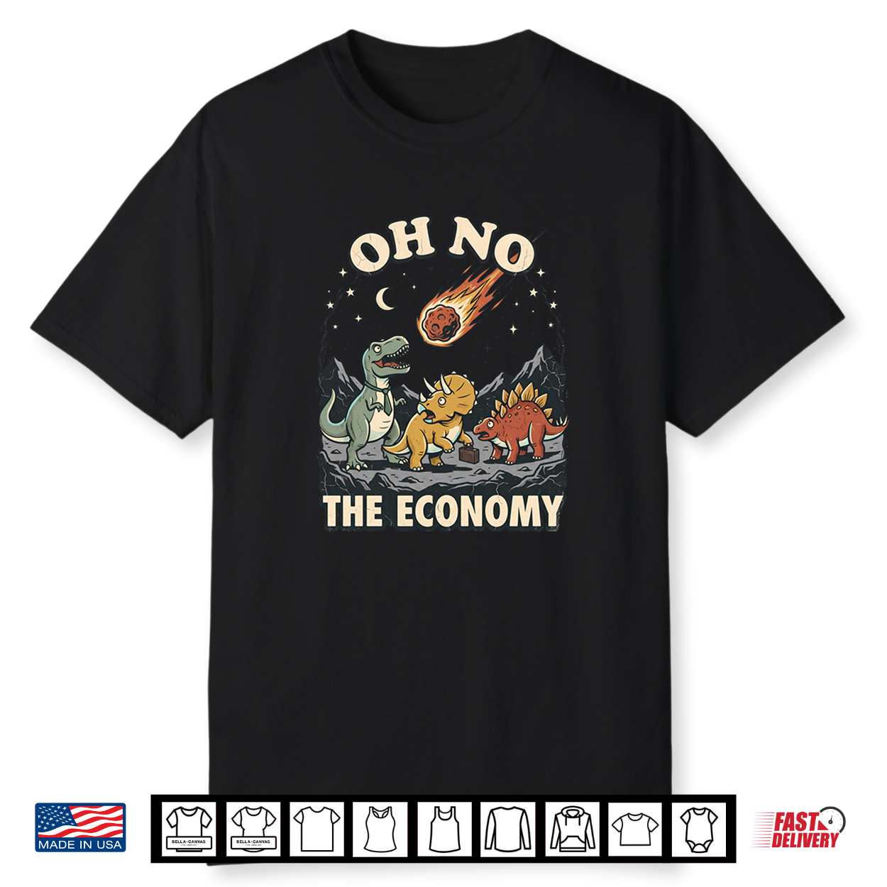 Oh No The Economy Dinosaur Meteor Extinction Shirt Oh No The Economy Dinosaur Meteor Extinction Shirt