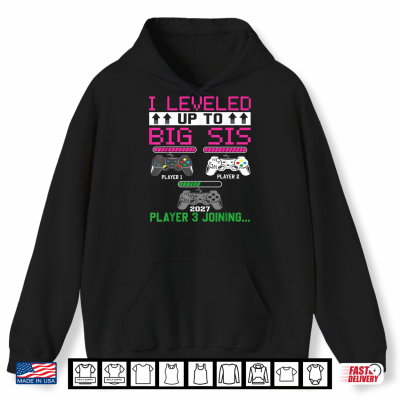 Hoodie Leveled Up to Big Sister Again 2027 Promoted to Big Sister Shirt