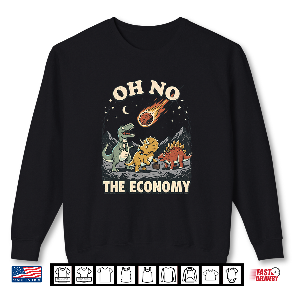Oh No The Economy Dinosaur Meteor Extinction Shirt Oh No The Economy Dinosaur Meteor Extinction Shirt