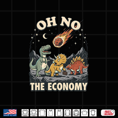 Oh No The Economy Dinosaur Meteor Extinction Shirt 4 Design Oh No The Economy Dinosaur Meteor Extinction Shirt