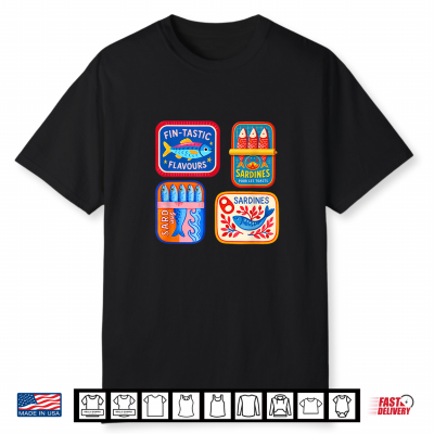 Sardines Tee Tinned Fish Coastal Aesthetic Cute Shirt