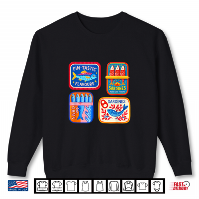 Sweatshirt Sardines Tee Tinned Fish Coastal Aesthetic Cute Shirt