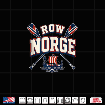 Design Row Norge Norway Viking Rowing Longship Norwegian Crew Shirt
