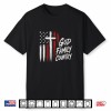 American Flag With Cross God Family Country Design Shirt