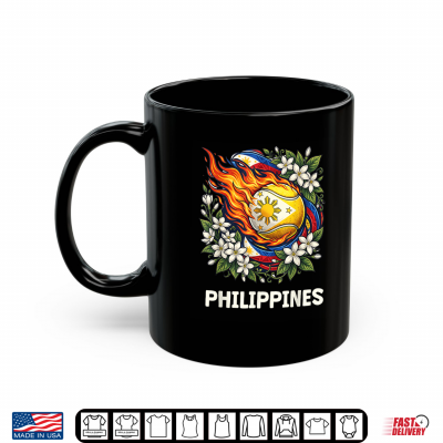 Mug Filipino Tennis Pride Tee Blazing Ball Sampaguita Flower Shirt