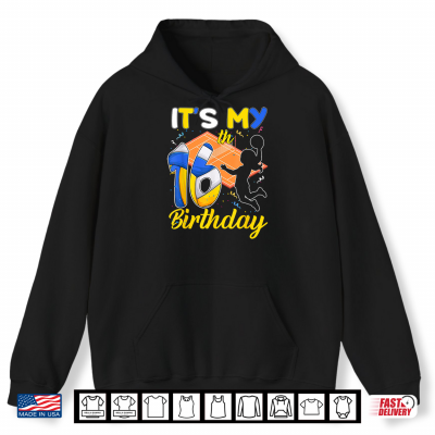 Hoodie Its My 16th Birthday Girl 16 Years Old Volleyball Theme Shirt