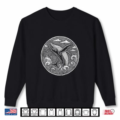 Sweatshirt Humpback Whale Waves Shirt
