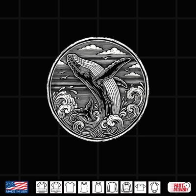 Design Humpback Whale Waves Shirt