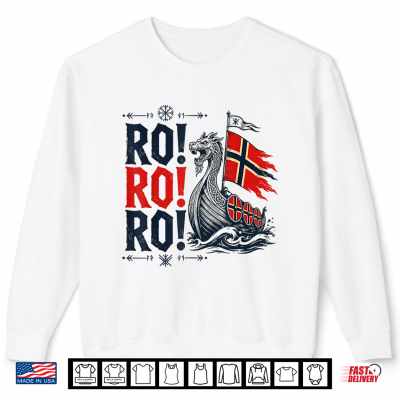 Sweatshirt Norway Ro Shirt Norwegian Heritage Viking Ship Flag Boat Shirt