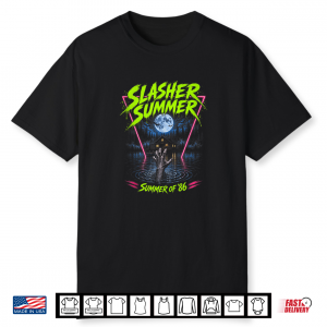 Slasher Summer 1986 Retro Horror Movie Summerween Graphic Shirt