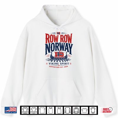 Hoodie Norwegian Viking Ship Flag Boat Norway Heritage Shirt
