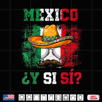 design y si si mexico sombrero mustache vintage shirt