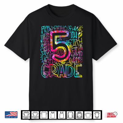 5Th Grade Teacher Typography Team Fifth Grade Back To School Shirt