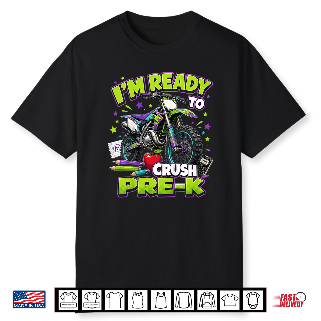 Dirt Bike Motocross I’M Ready To Crush Pre K Back To School Shirt Dirt Bike Motocross I’M Ready To Crush Pre K Back To School Shirt