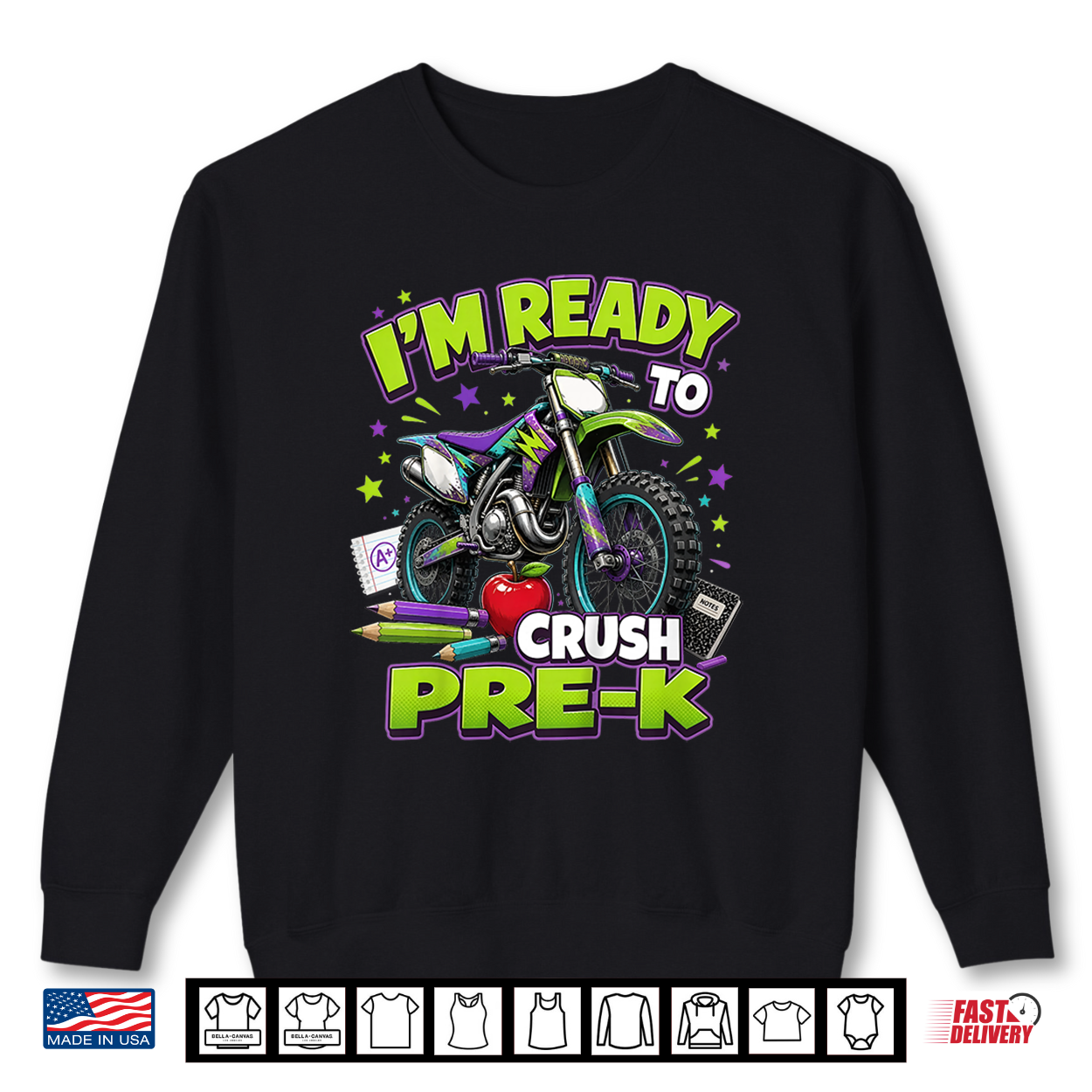 Dirt Bike Motocross I’M Ready To Crush Pre K Back To School Shirt Dirt Bike Motocross I’M Ready To Crush Pre K Back To School Shirt