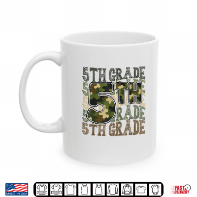Mug Camo 5th Grade Team Squad Back to School Fifth Grade Crew Shirt