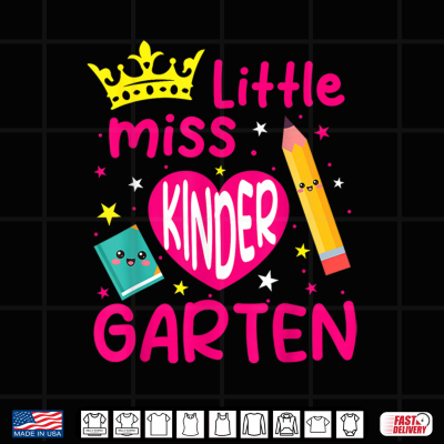 Design Cute Kindergarten Princess Back to School Kids Shirt