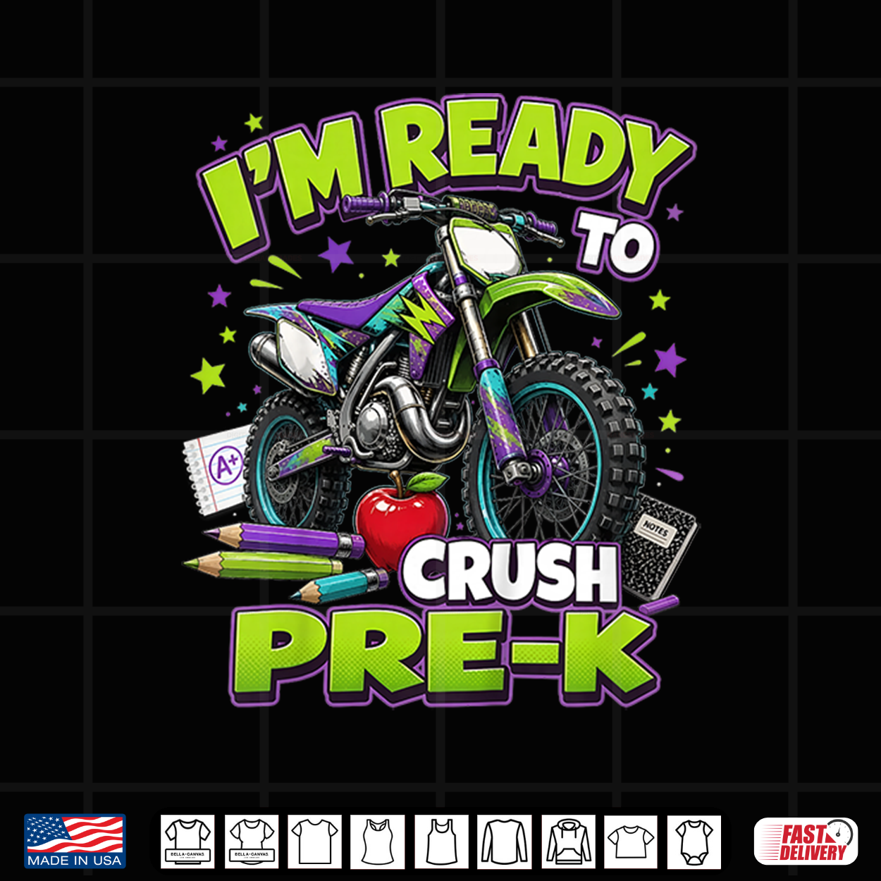 Dirt Bike Motocross I’M Ready To Crush Pre K Back To School Shirt Dirt Bike Motocross I’M Ready To Crush Pre K Back To School Shirt