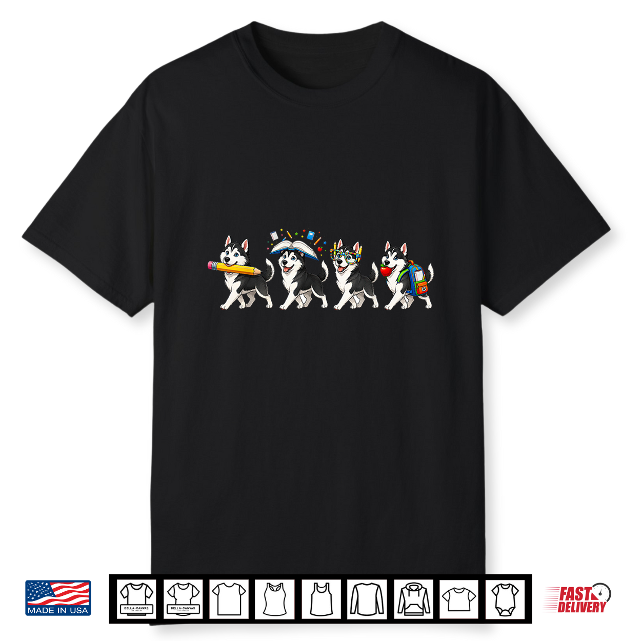 Funny Siberian Husky Dog Back To School Teacher Student Shirt Funny Siberian Husky Dog Back To School Teacher Student Shirt