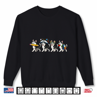 Funny Siberian Husky Dog Back To School Teacher Student Shirt 2 Sweatshirt Funny Siberian Husky Dog Back to School Teacher Student Shirt