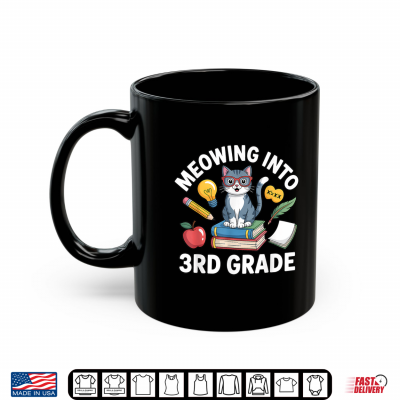 Mug Funny Meowing Into 3rd Grade Cat Lovers Back to School Shirt