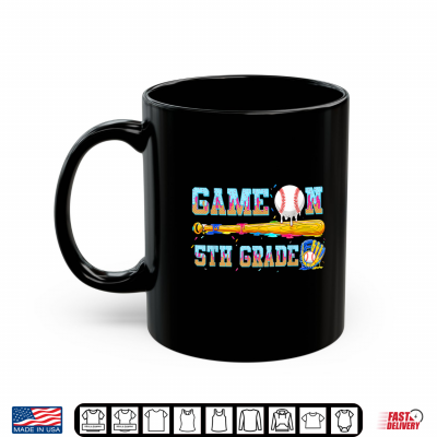 Mug Game On 5th Grade Baseball Drip Ice Cream Back to School Shirt