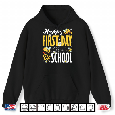 Happy First Day Of School Bees Back To School Students Kids Shirt 1 Hoodie Happy First Day of School Bees Back to School Students Kids Shirt