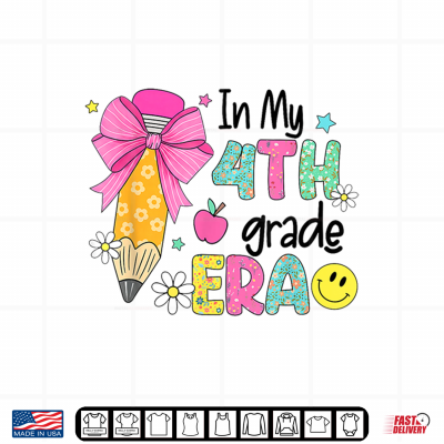In My Fourth Grade Era Back To School Groovy Teachers Shirt 4 Design In My Fourth Grade Era Back to School Groovy Teachers Shirt
