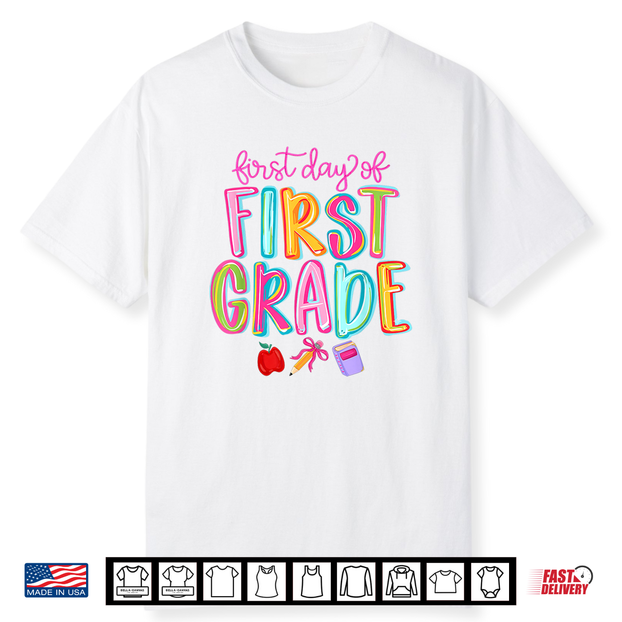 Preppy First Day Of 1St Grade Back To School Kid Shirt Preppy First Day Of 1St Grade Back To School Kid Shirt