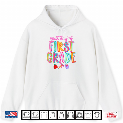 Preppy First Day Of 1St Grade Back To School Kid Shirt 1 Hoodie Preppy First Day of 1st Grade Back to School Kid Shirt