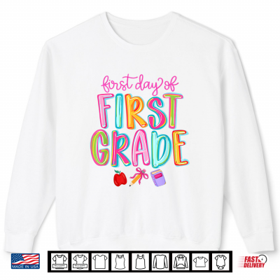 Preppy First Day Of 1St Grade Back To School Kid Shirt 2 Sweatshirt Preppy First Day of 1st Grade Back to School Kid Shirt