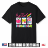 Preppy Hello Second Grade Team Back To School Teachers Kids Shirt