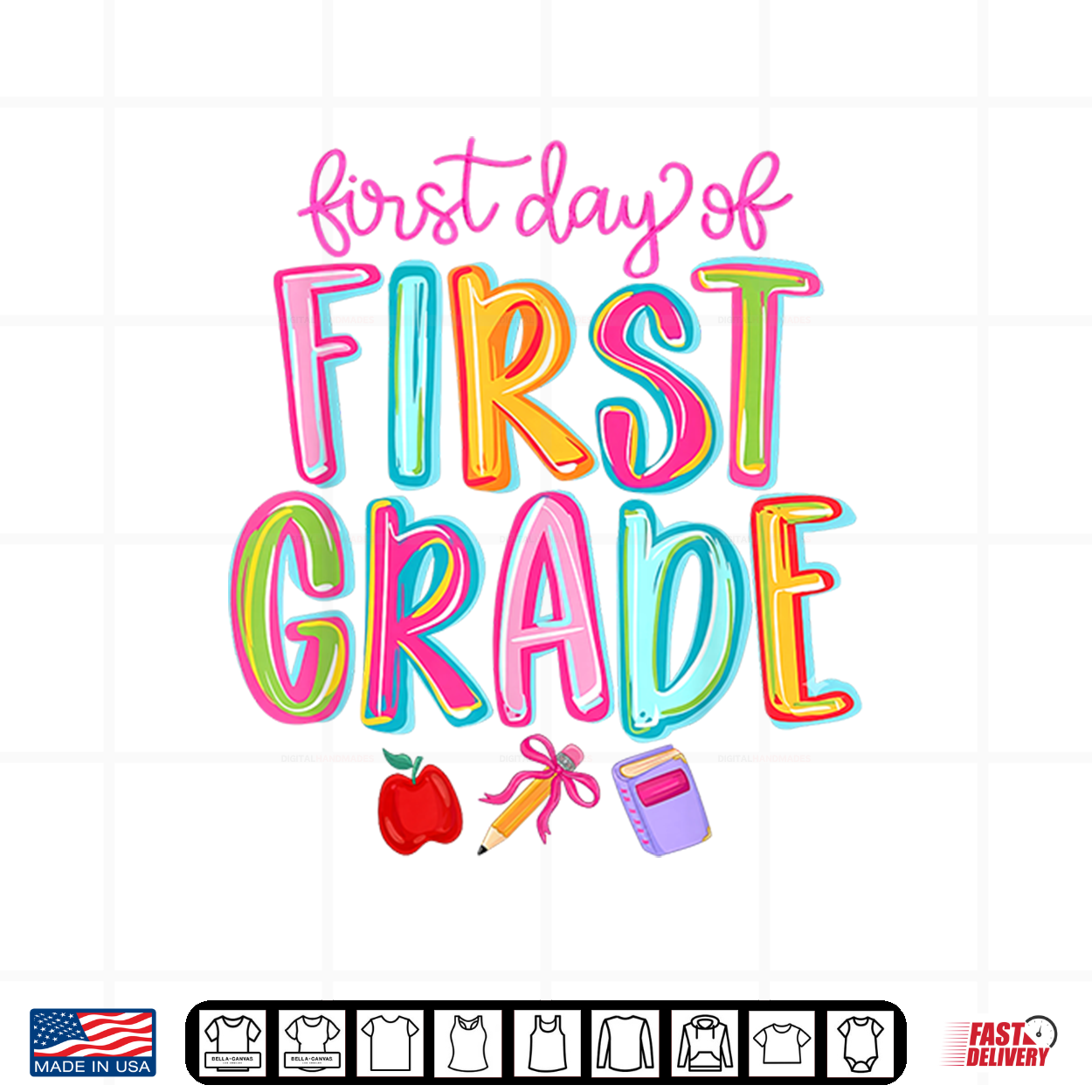 Preppy First Day Of 1St Grade Back To School Kid Shirt Preppy First Day Of 1St Grade Back To School Kid Shirt