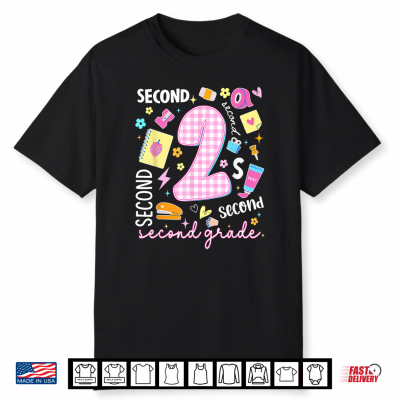 Preppy Second Grade Back To School Teacher Kid Shirt